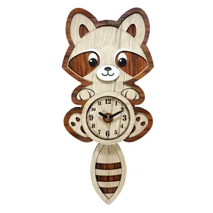 ساعت دیواری کودک طرح راکون کد D065