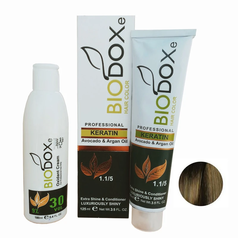 کیت رنگ مو بیوداکس شماره H5 حجم 125 میلی لیتر رنگ عسلی متوسط