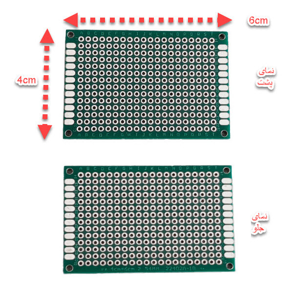 برد طرح فیبر سوراخ دار کد PCB.46