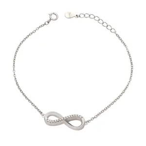 دستبند نقره زنانه طرح بینهایت کد 401 