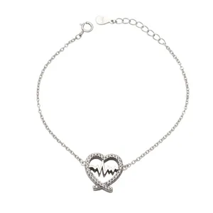 دستبند نقره زنانه کد 402