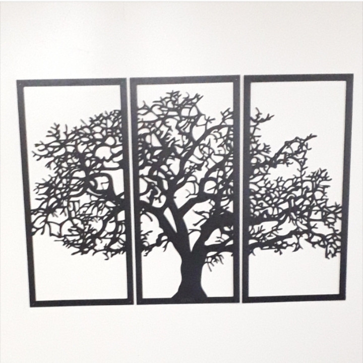 دیوارکوب آتریکس ۳ تکه مدل درخت  st03