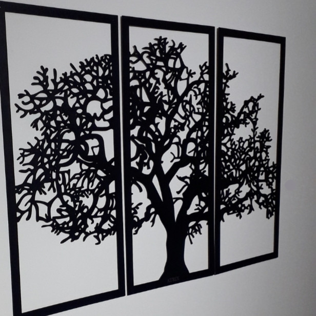 دیوارکوب آتریکس ۳ تکه مدل درخت  st03