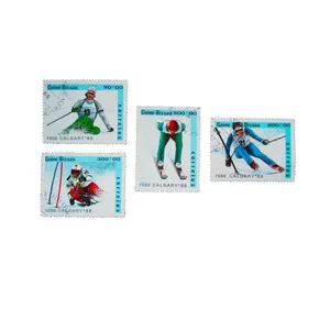 تمبر یادگاری طرح ورزشی مدل اسکی کد SKI567 مجموعه 4 عددی