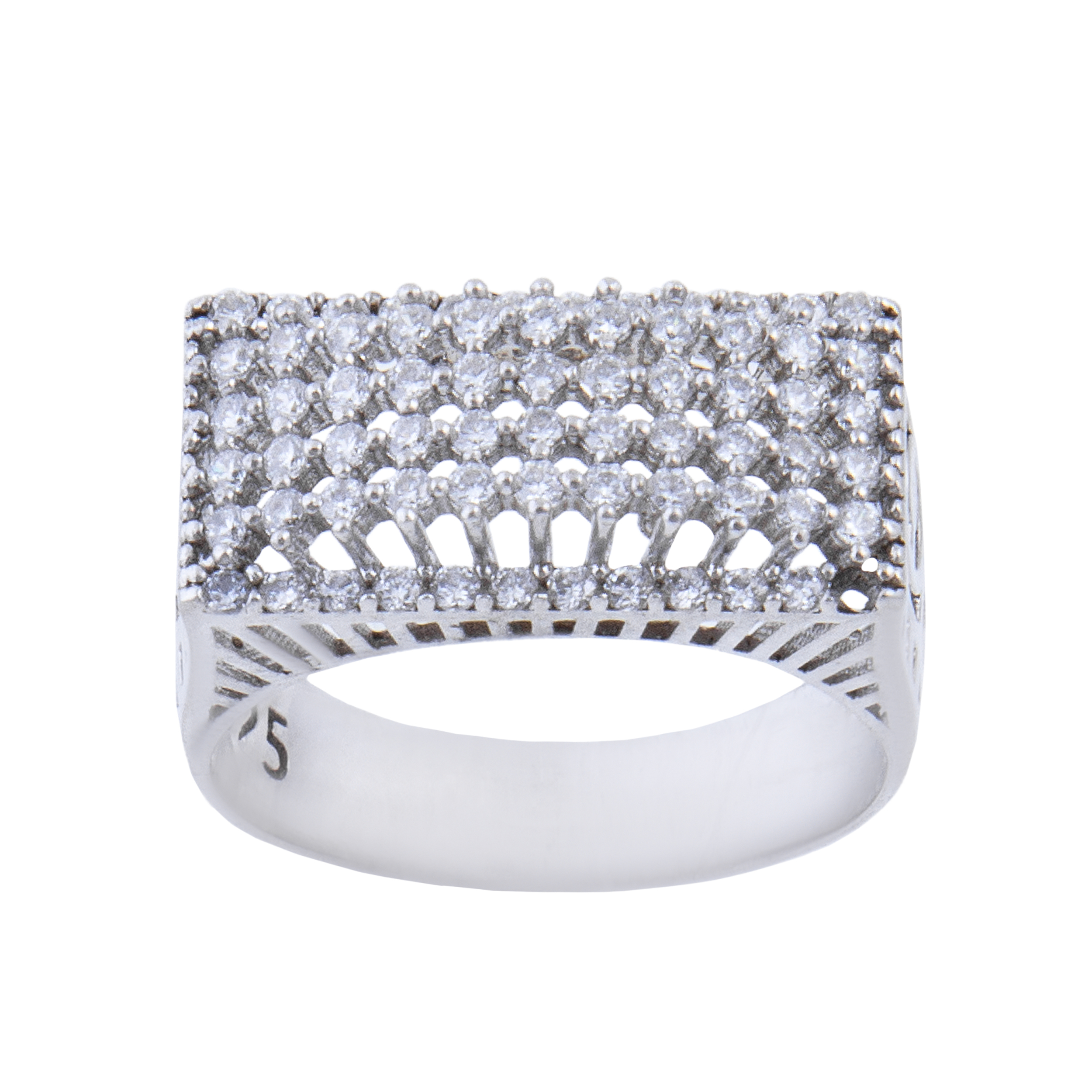  انگشتر نقره زنانه بازرگانی میلادی کد AWR-210