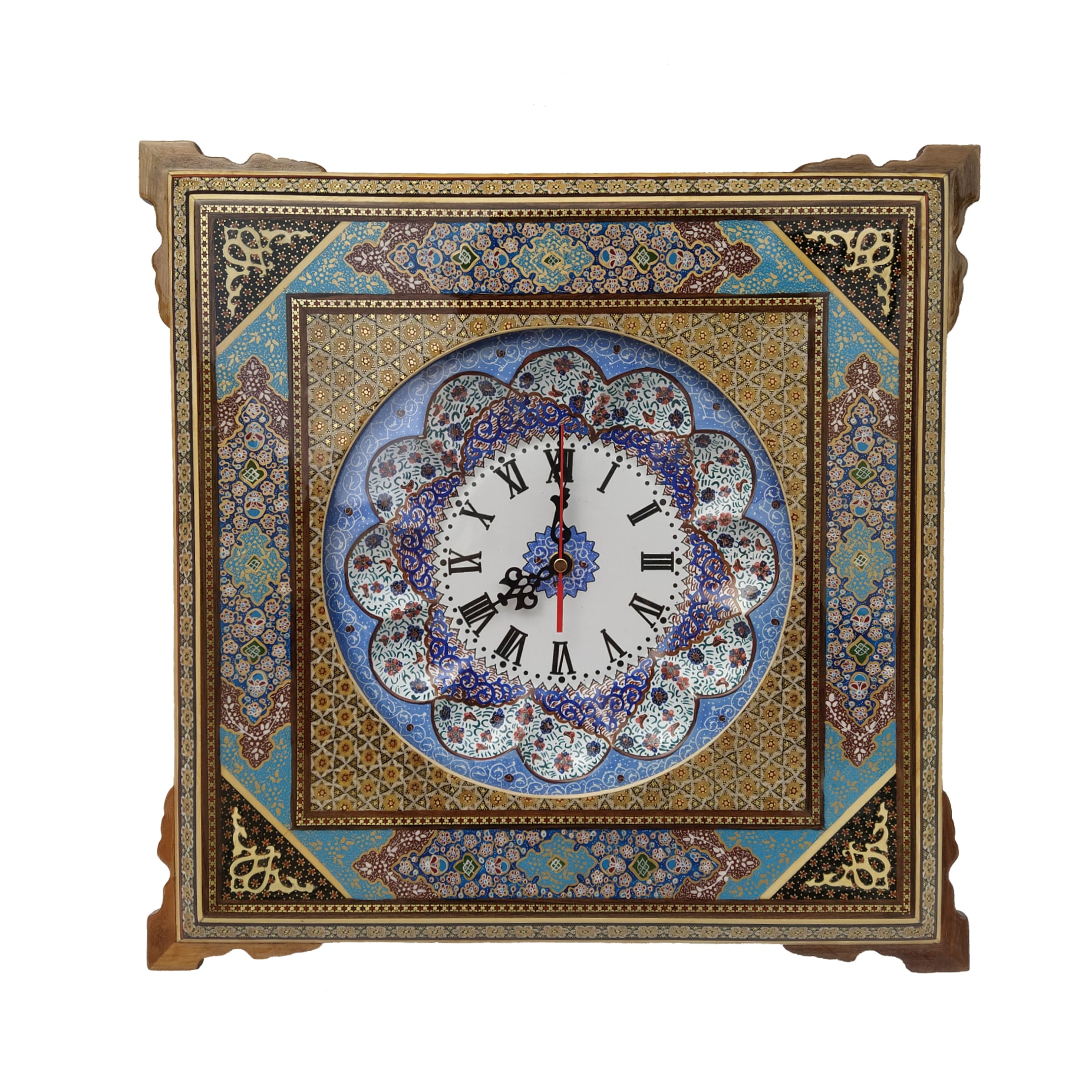 Inlay handicraft clock , Tazhib Model