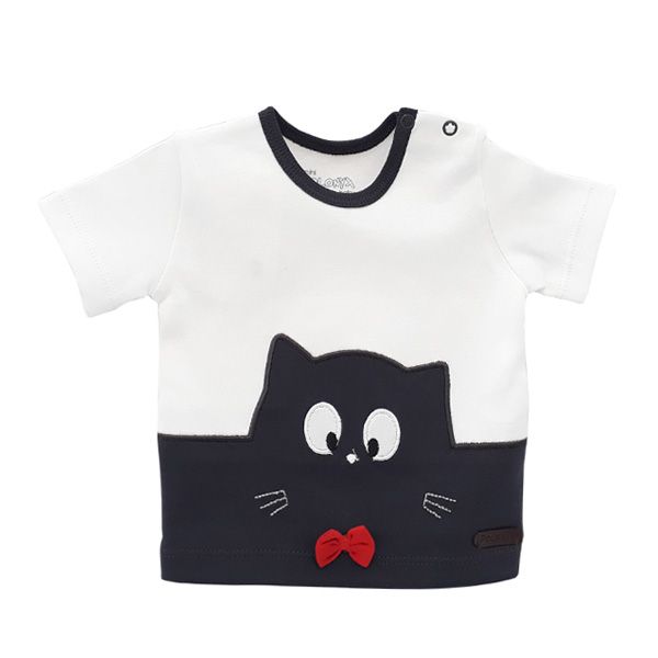 تی شرت آستین کوتاه پسرانه پولونیکس طرح گربه کد 017 -  - 1