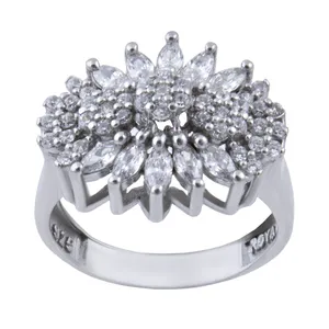  انگشتر نقره زنانه بازرگانی میلادی کد AWR-211