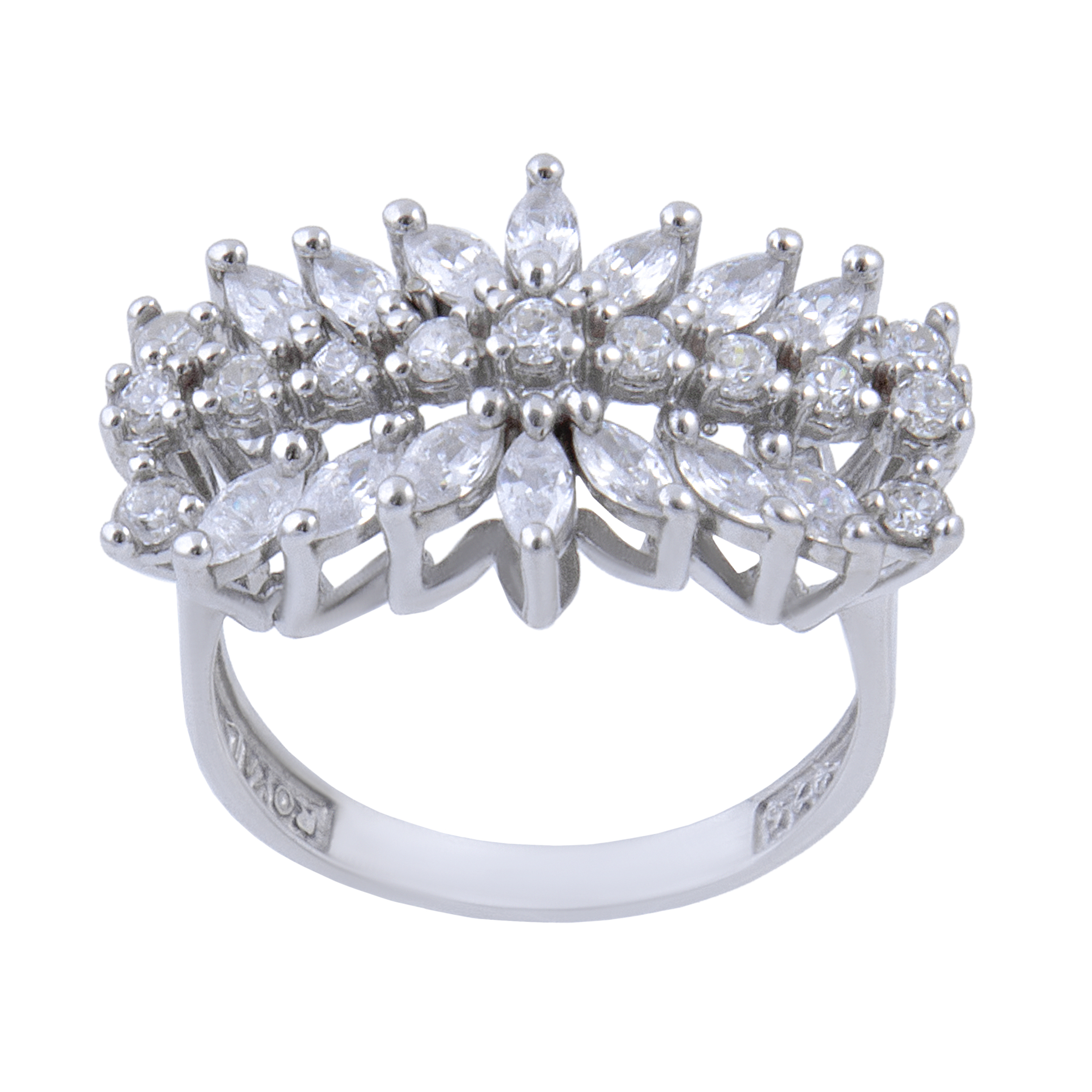  انگشتر نقره زنانه بازرگانی میلادی کد AWR-212