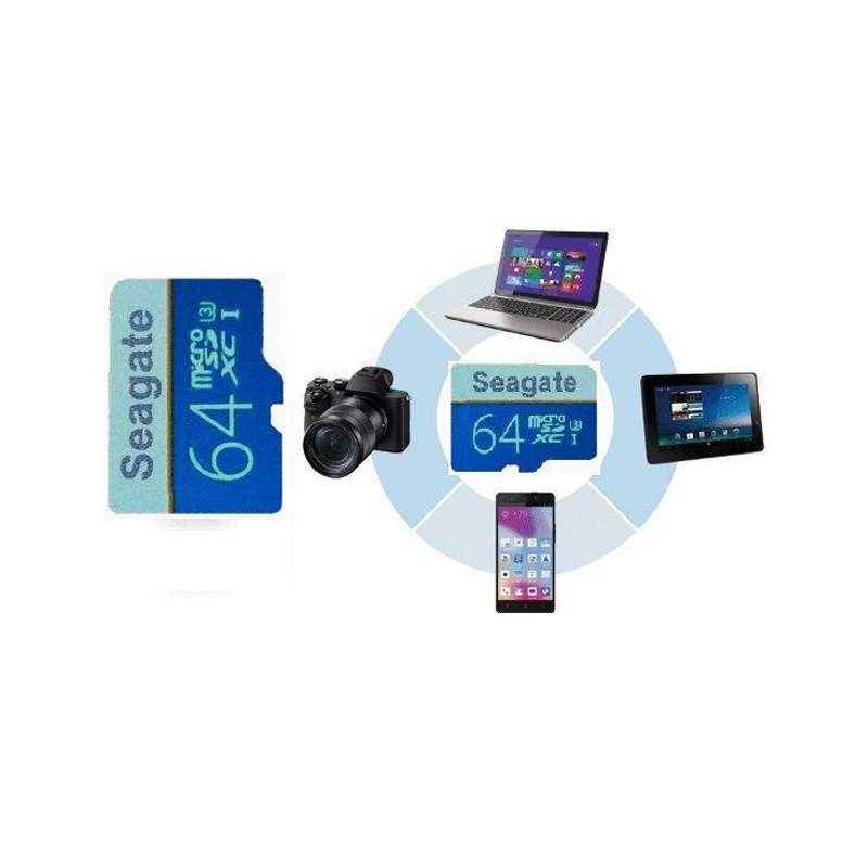 کارت حافظه‌ microSDXC سیگیت مدل HTT کلاس 10 استاندارد UHS-I U3 سرعت 100MBps ظرفیت 32 گیگابایت به همراه آداپتور SD