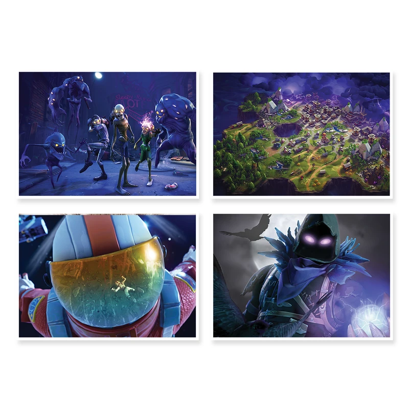 پوستر طرح Fortnite کد A-1567 مجموعه 4 عددی