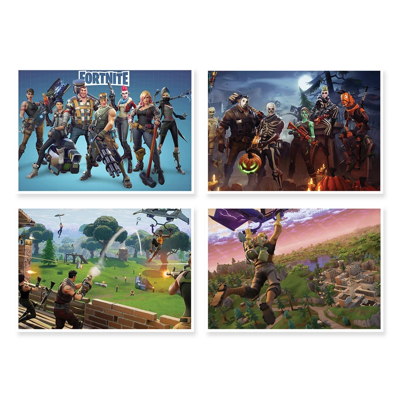 پوستر طرح Fortnite کد A-1571 مجموعه 4 عددی
