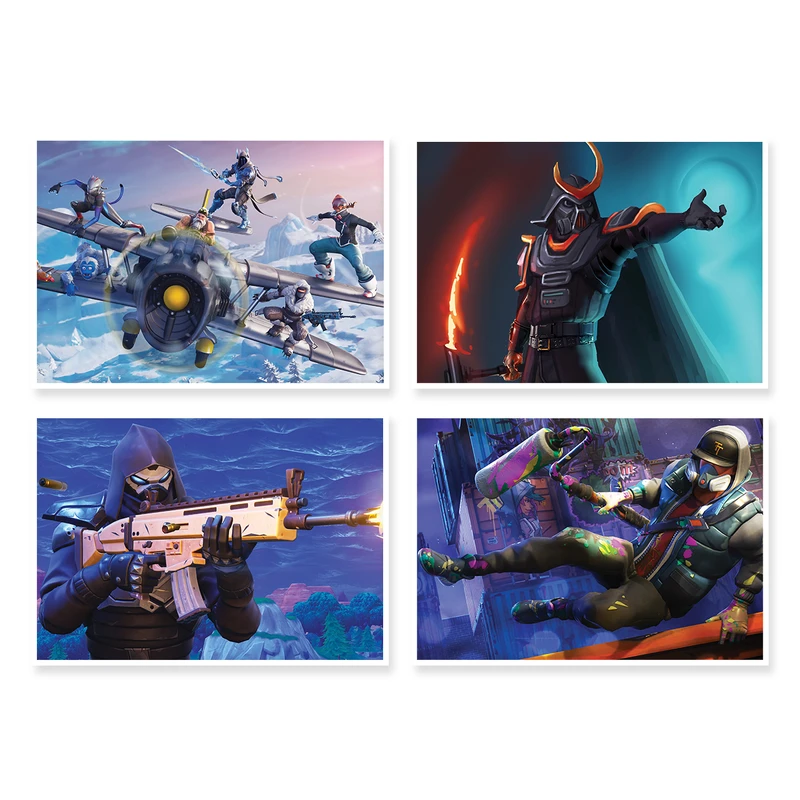 پوستر طرح Fortnite کد A-1574 مجموعه 4 عددی