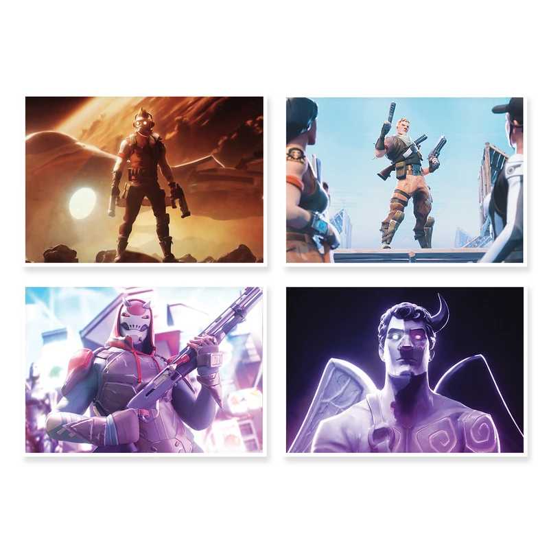 پوستر طرح Fortnite کد A-1578 مجموعه 4 عددی