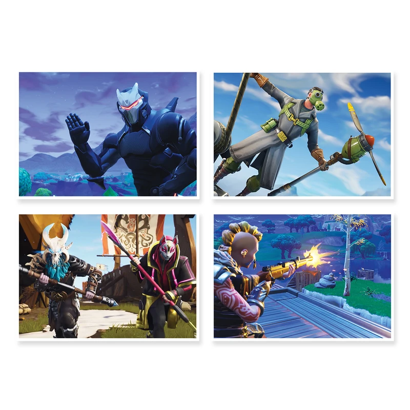 پوستر طرح Fortnite کد A-1579 مجموعه 4 عددی