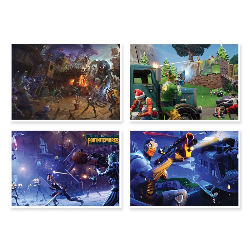 پوستر طرح Fortnite کد A-1581 مجموعه 4 عددی