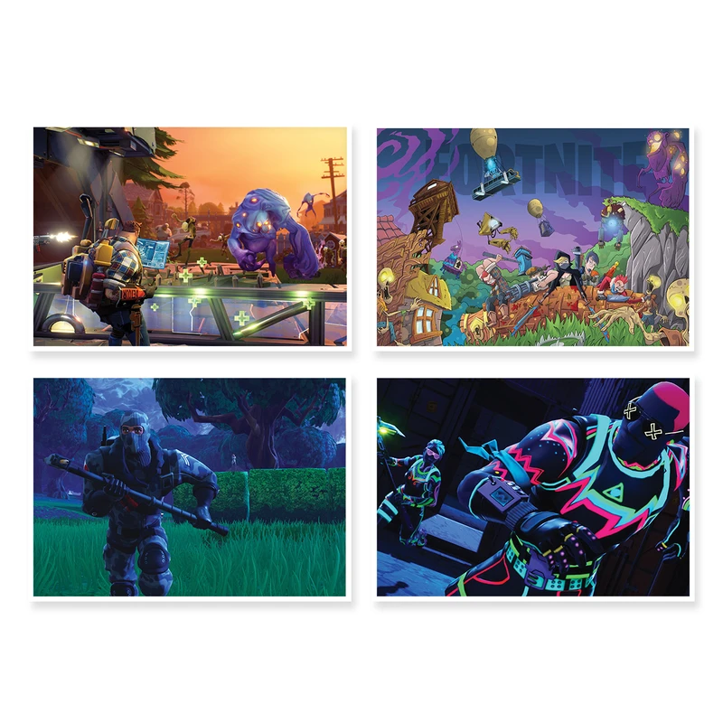 پوستر طرح Fortnite کد A-1582 مجموعه 4 عددی