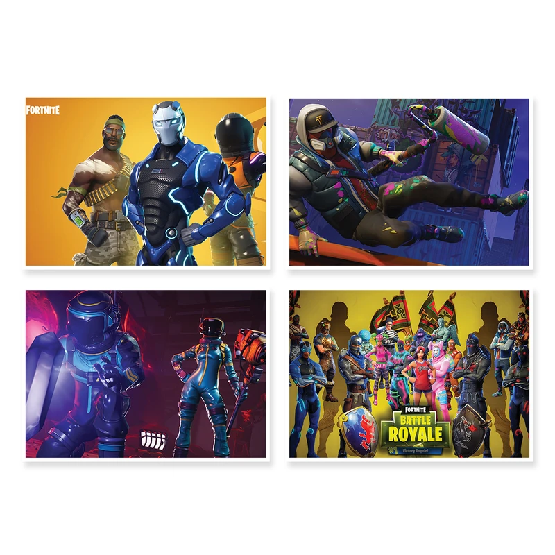پوستر طرح Fortnite کد A-1585 مجموعه 4 عددی