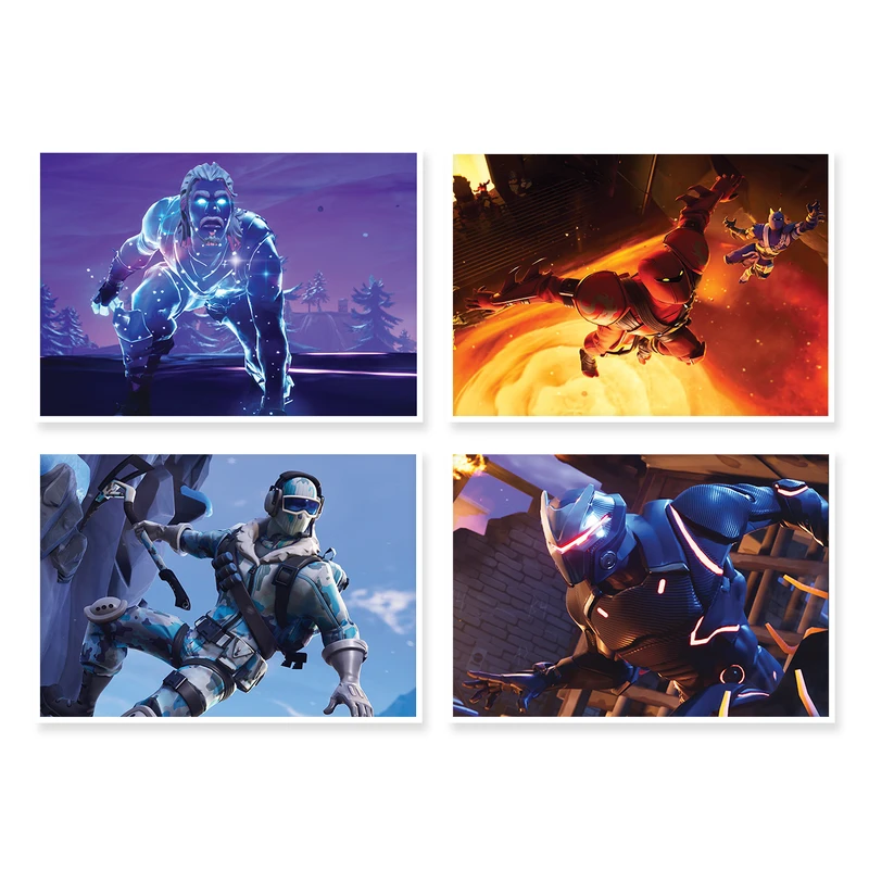 پوستر طرح Fortnite کد A-1588 مجموعه 4 عددی