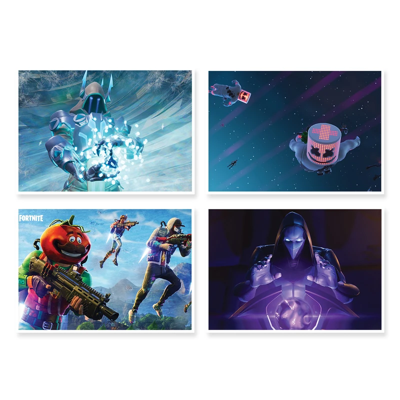 پوستر طرح Fortnite کد A-1592 مجموعه 4 عددی