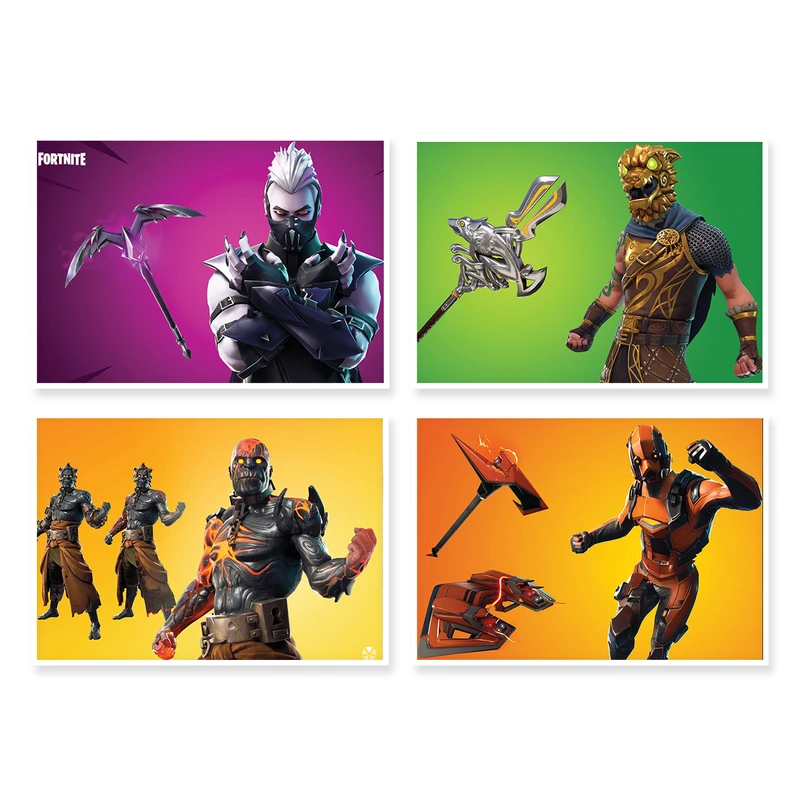 پوستر طرح Fortnite کد A-1594 مجموعه 4 عددی