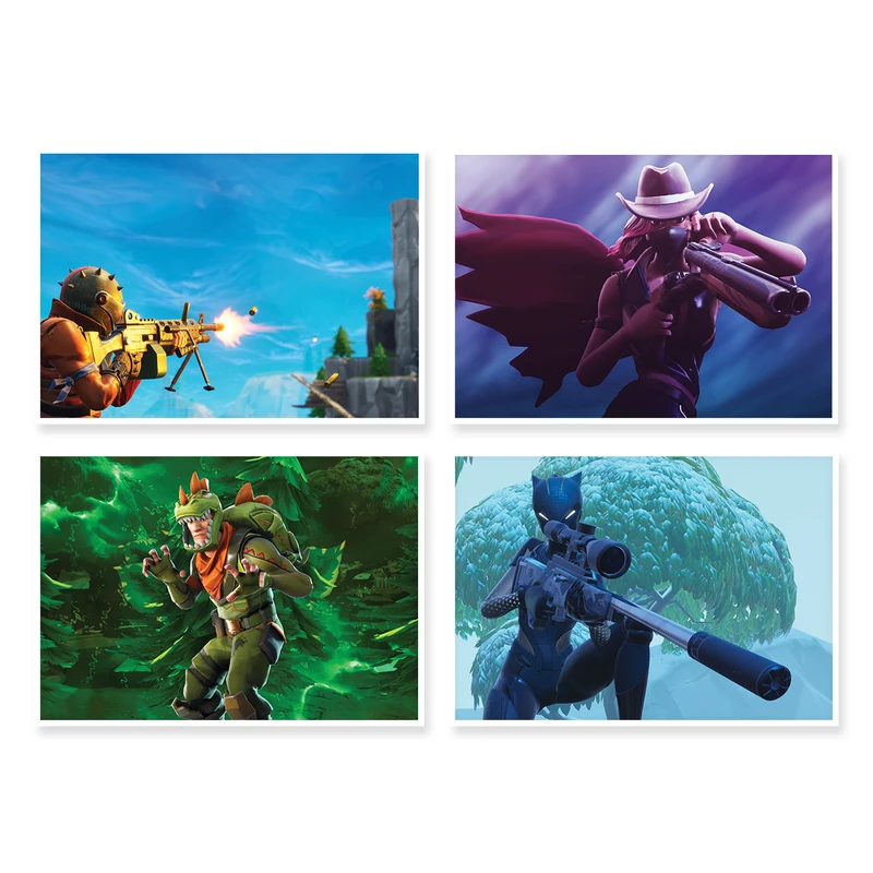 پوستر طرح Fortnite کد A-1595 مجموعه 4 عددی