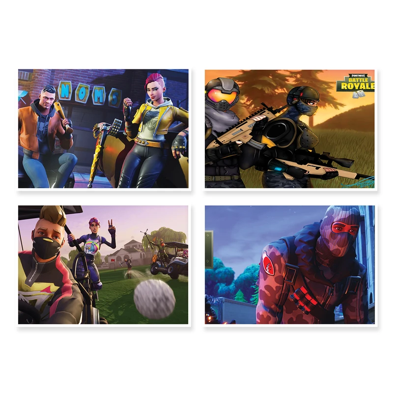 پوستر طرح Fortnite کد A-1597 مجموعه 4 عددی