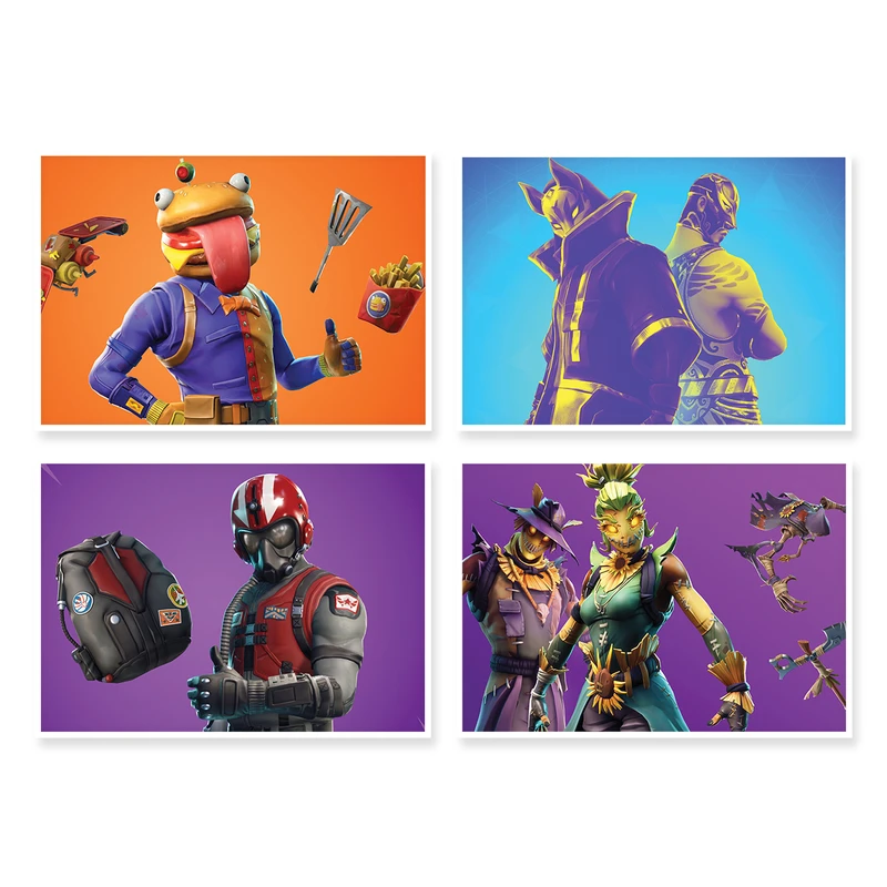 پوستر طرح Fortnite کد A-1600 مجموعه 4 عددی