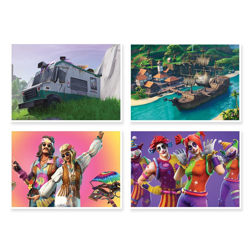 پوستر طرح Fortnite کد A-1605 مجموعه 4 عددی