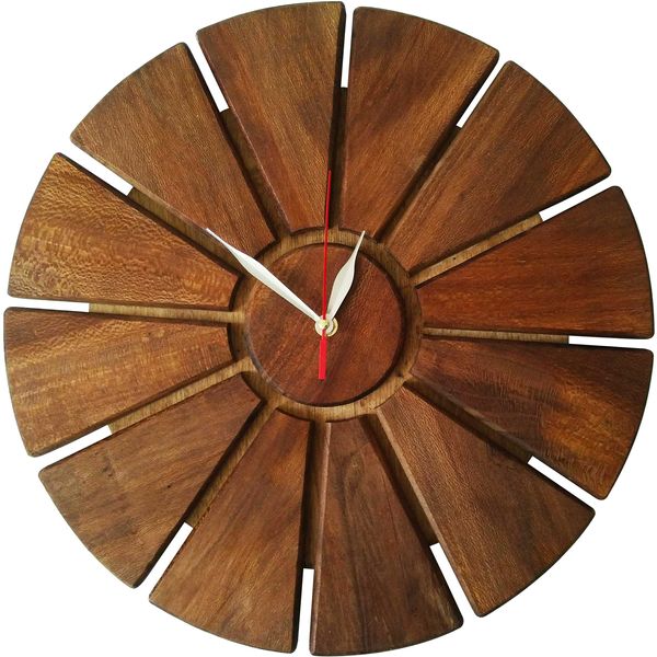 ساعت چوبی مدل لوتوس کد 003