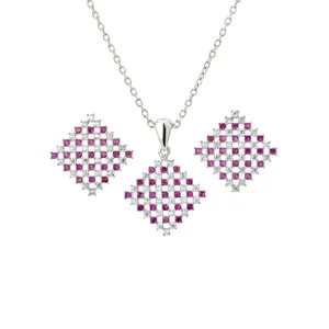 نیم ست نقره زنانه مدل edn4514