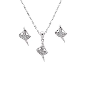 نیم ست نقره زنانه کد edn4503