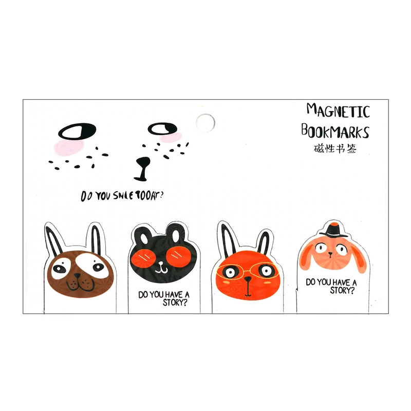 نشانگر کتاب طرح خرگوش مجموعه 4 عددی