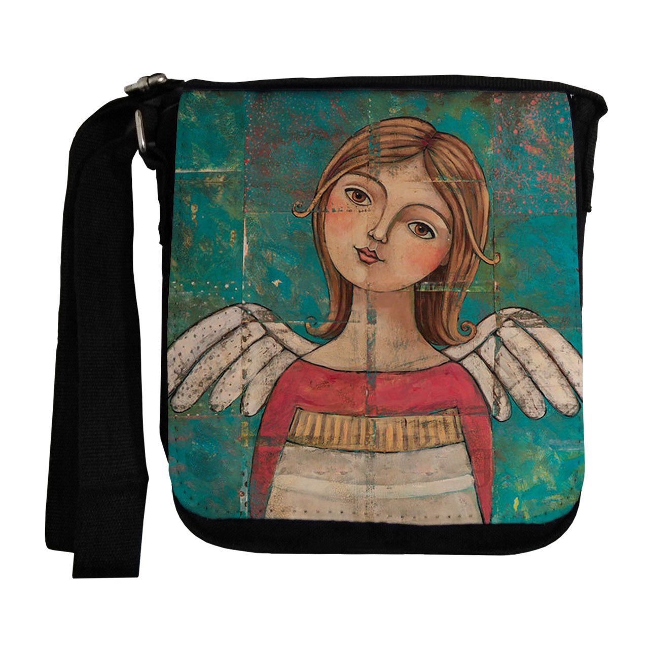 کیف دوشی زنانه طرح فرشته مدل wkz100