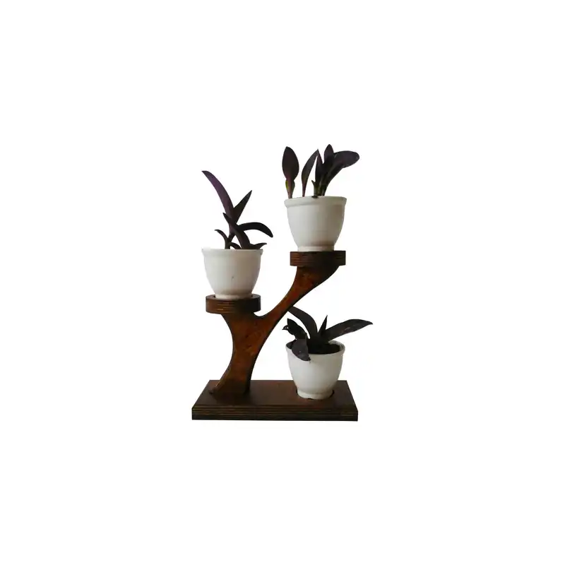 استند گلدان چوبی مدل فلورا کد 001