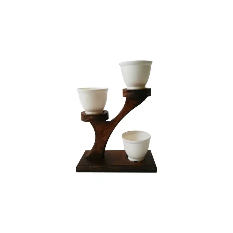 استند گلدان چوبی مدل فلورا کد 001