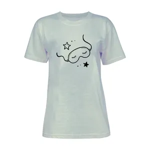 تی شرت آستین کوتاه زنانه مدل sleep کد L100 رنگ طوسی