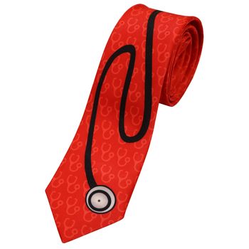 کراوات مردانه طرح گوشی پزشکی