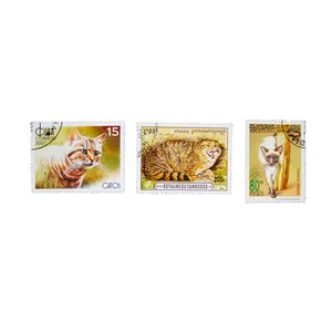 تمبر یادگاری طرح طبیعت مدل گربه کد CAT120 مجموعه 3 عددی