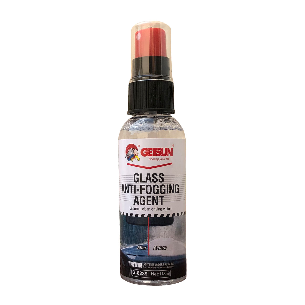 اسپری ضد بخار شیشه خودرو گتسان مدل G-8239 حجم 118 میلی لیتر 