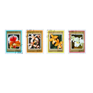 تمبر یادگاری طرح طبیعت مدل گل کد F-617 مجموعه 4 عددی 