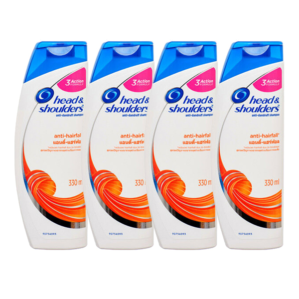 شامپو مو هد اند شولدرز مدل anti-hairfall حجم 330 میلی لیتر مجموعه 4 عددی