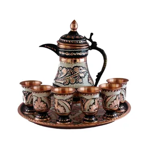 سرویس قهوه خوری مسی 8 پارچه کد 116