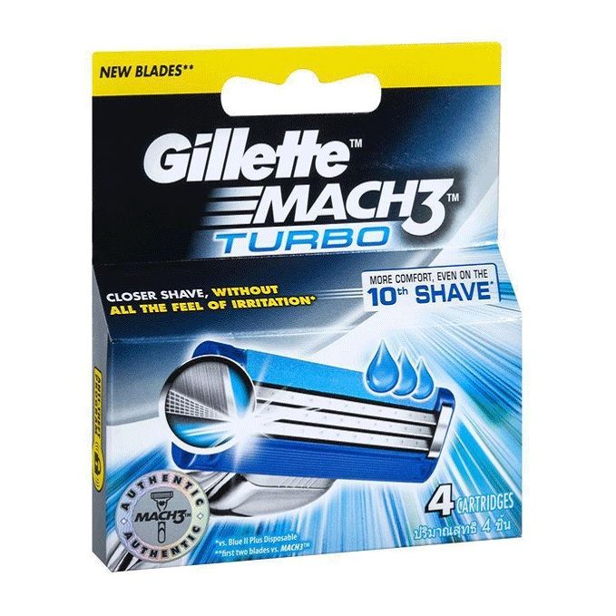 تیغ یدک ژیلت مدل Mach3 Turbo ‏بسته 4 عددی -  - 1
