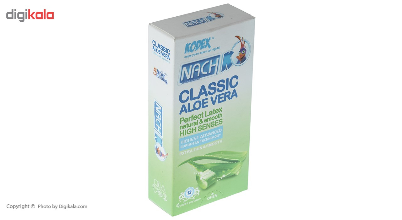 کاندوم کدکس مدل Classic Aloe Vera بسته 12 عددی