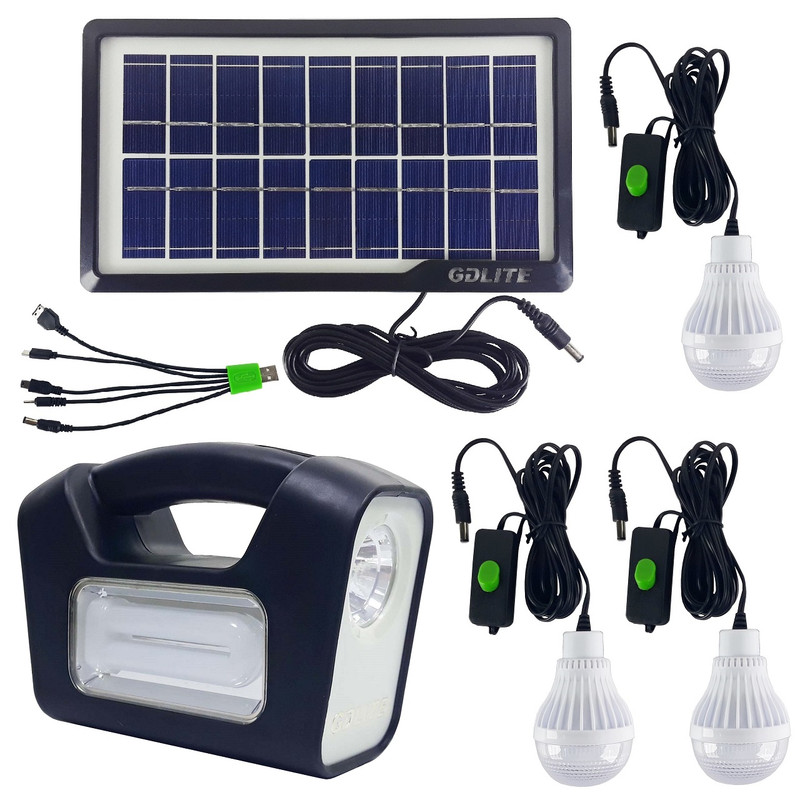 سیستم روشنایی خورشیدی جی دی لایت مدل GD-3 سیستم روشنایی خورشیدی جی دی لایت مدل GD-3