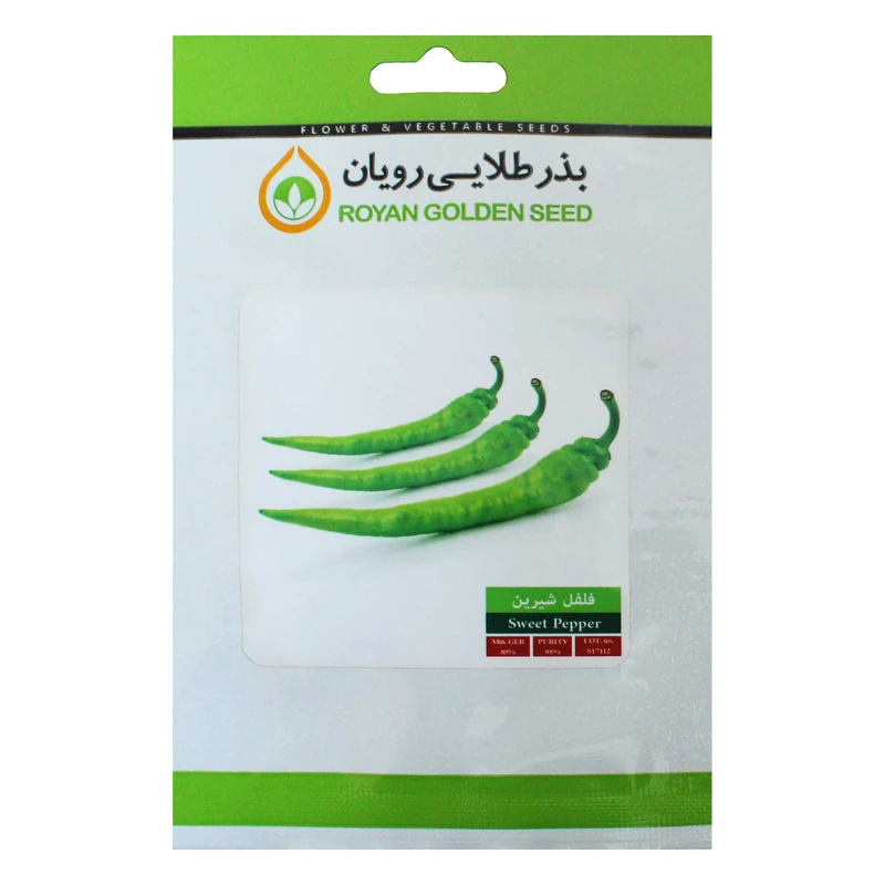 بذر فلفل قلمی شیرین بذر طلایی رویان مدل BZTR-060