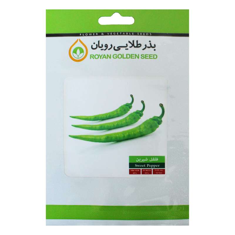 بذر فلفل قلمی شیرین بذر طلایی رویان مدل BZTR-060