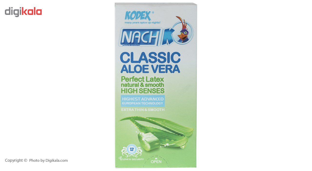 کاندوم کدکس مدل Classic Aloe Vera بسته 12 عددی
