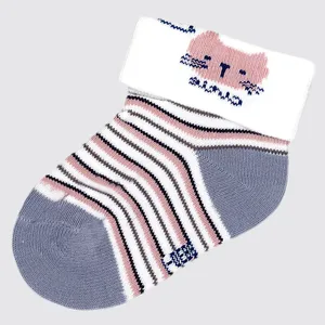 جوراب بچگانه مستر راد طرح گربه مدل cat 1046